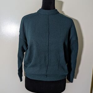 Dark Green Teal Knit Sweater